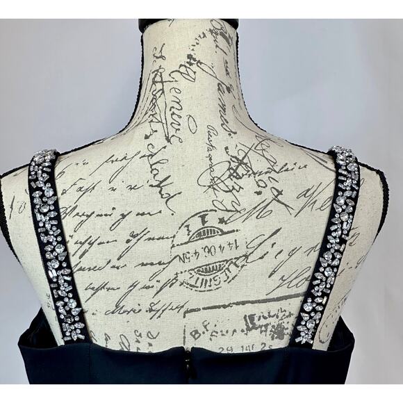 Camila Coelho Sheath Straps Embellished Rhinestones Black M - Picture 12 of 15